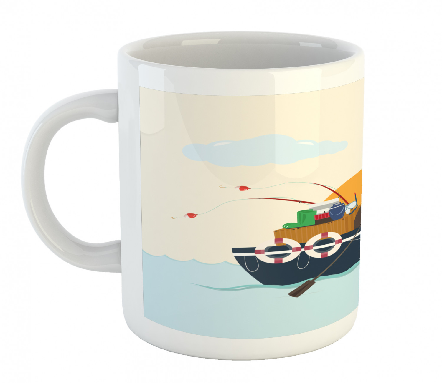 Ambesonne Vintage Arrangement Ceramic Coffee Mug Cup for Water Tea Drinks, 11 oz - Picture 63 of 240