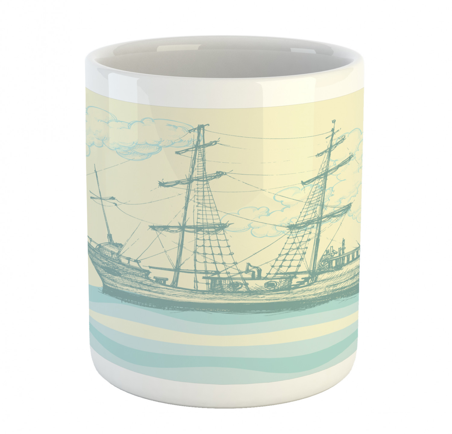 Ambesonne Vintage Arrangement Ceramic Coffee Mug Cup for Water Tea Drinks, 11 oz - Picture 197 of 240