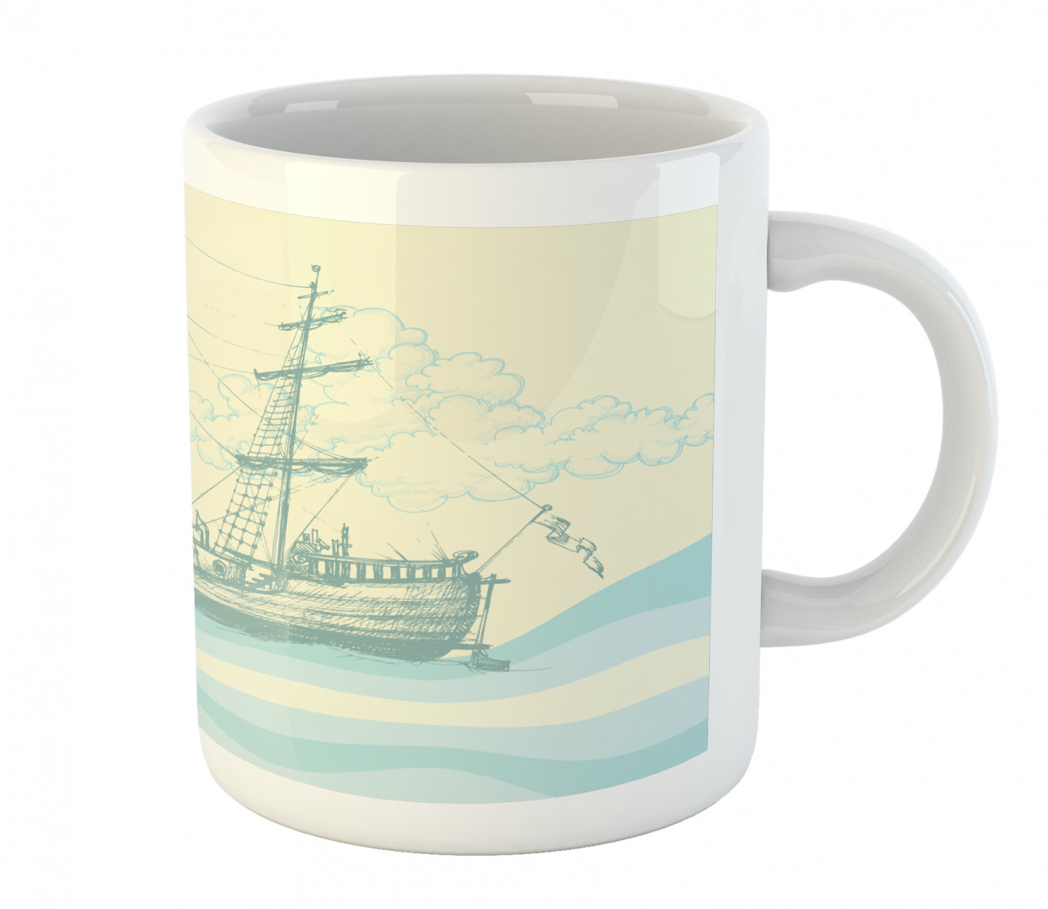 Ambesonne Vintage Arrangement Ceramic Coffee Mug Cup for Water Tea Drinks, 11 oz - Picture 198 of 240