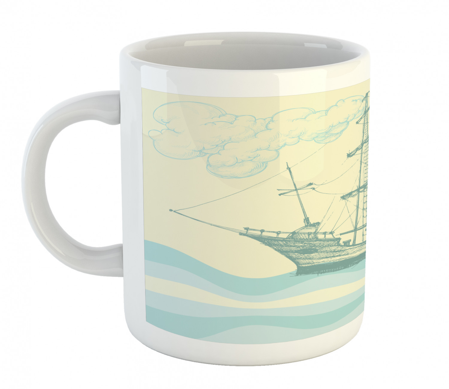Ambesonne Vintage Arrangement Ceramic Coffee Mug Cup for Water Tea Drinks, 11 oz - Picture 199 of 240
