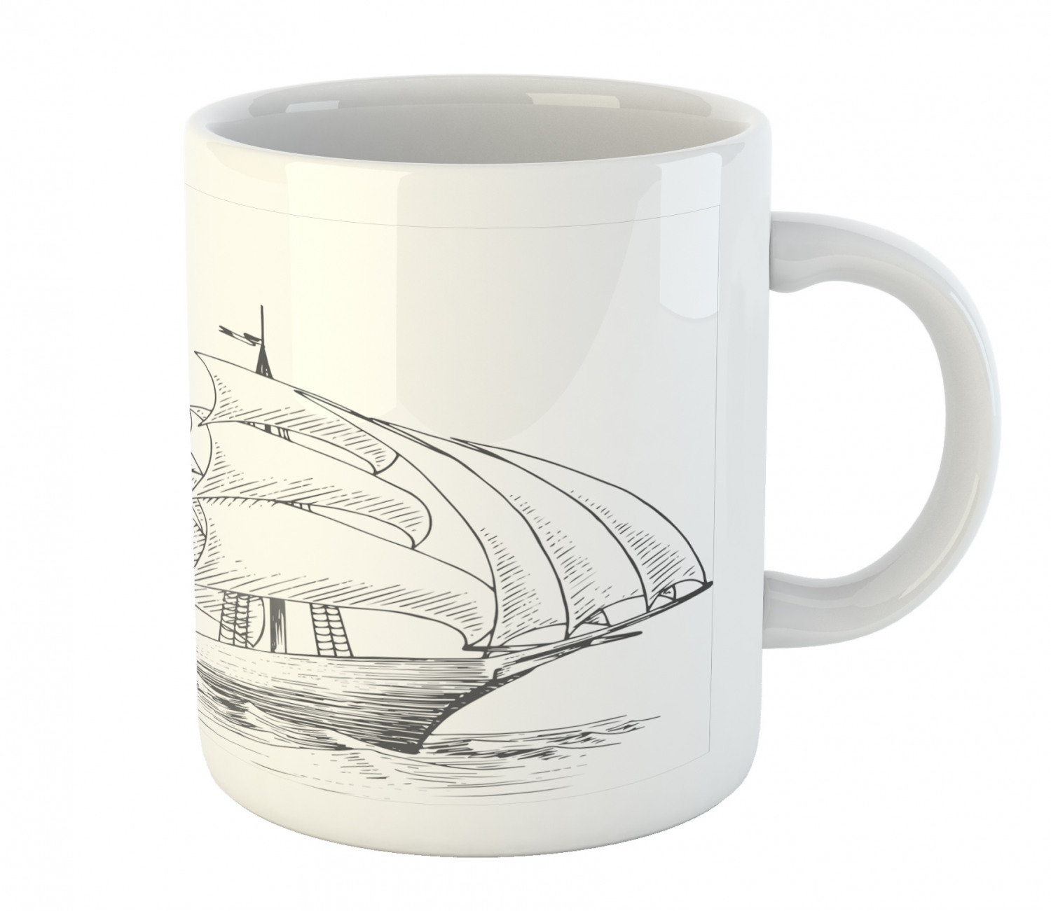 Ambesonne Vintage Arrangement Ceramic Coffee Mug Cup for Water Tea Drinks, 11 oz - Picture 110 of 240