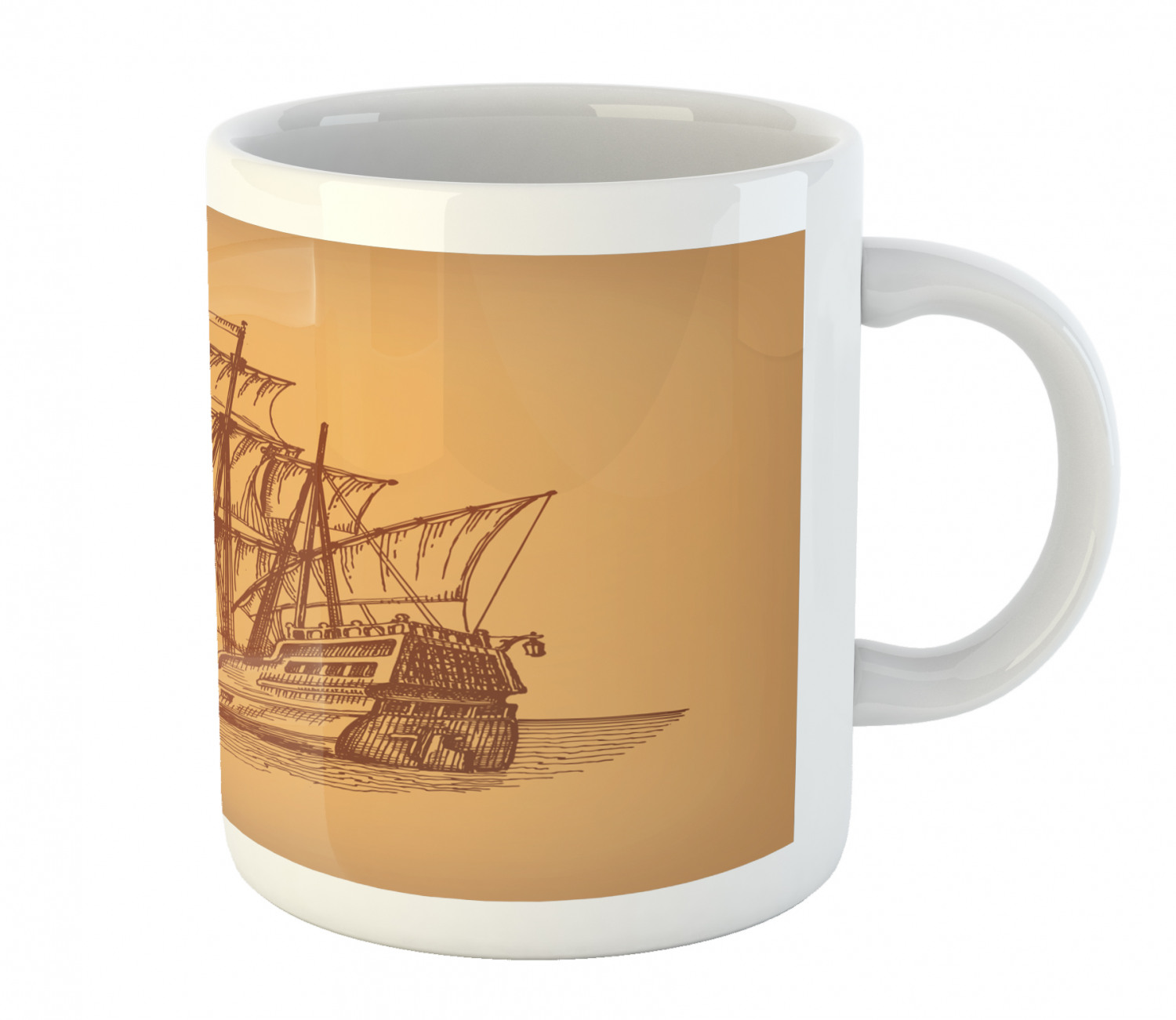 Ambesonne Vintage Arrangement Ceramic Coffee Mug Cup for Water Tea Drinks, 11 oz - Picture 106 of 240