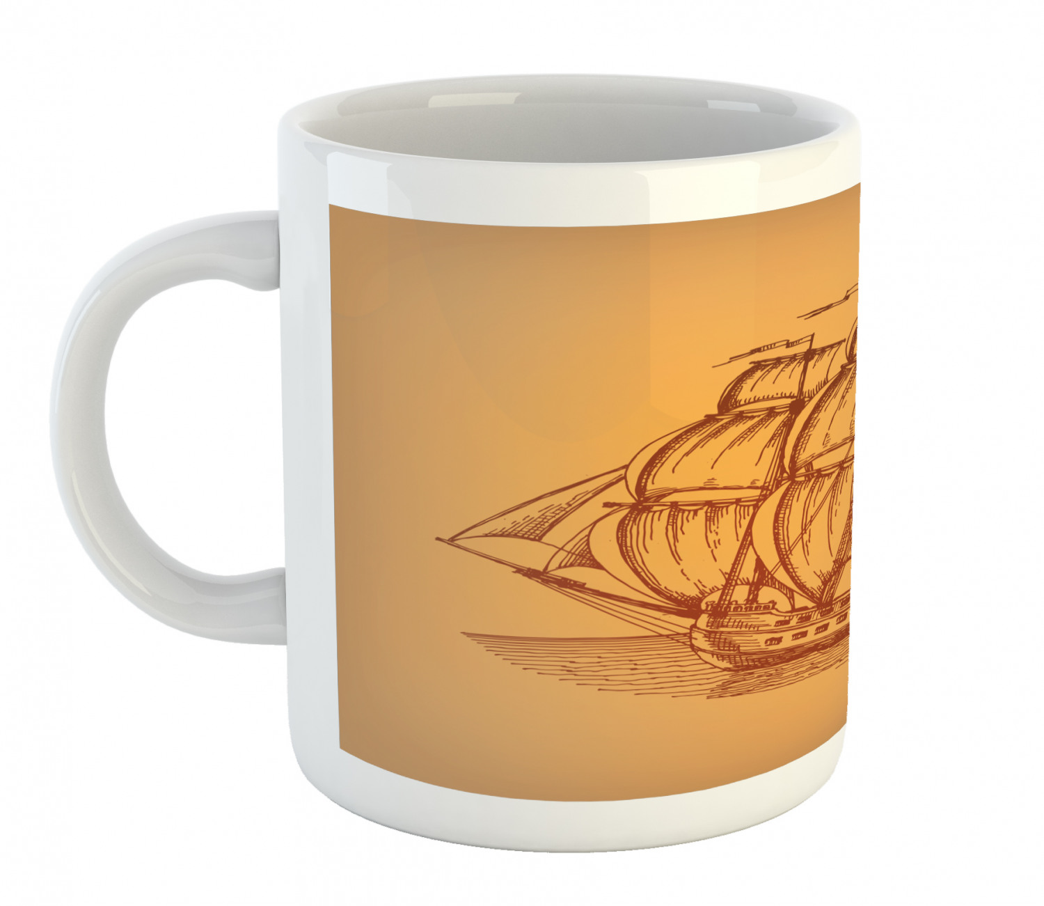 Ambesonne Vintage Arrangement Ceramic Coffee Mug Cup for Water Tea Drinks, 11 oz - Picture 107 of 240