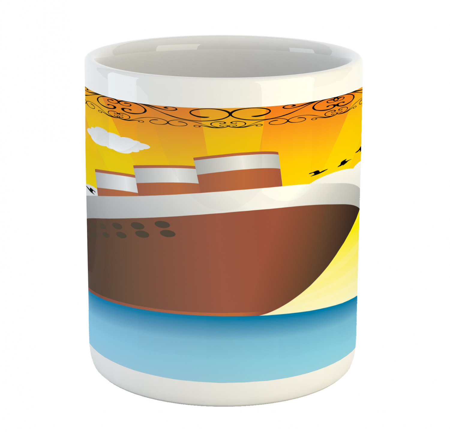Ambesonne Vintage Arrangement Ceramic Coffee Mug Cup for Water Tea Drinks, 11 oz - Picture 9 of 240