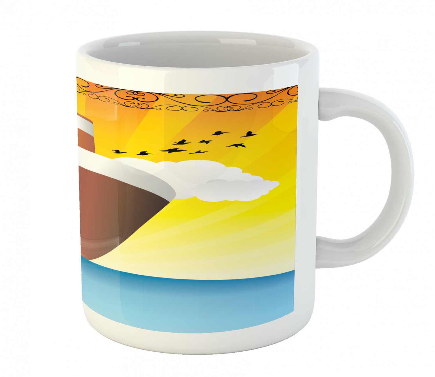 Ambesonne Vintage Arrangement Ceramic Coffee Mug Cup for Water Tea Drinks, 11 oz - Picture 10 of 240