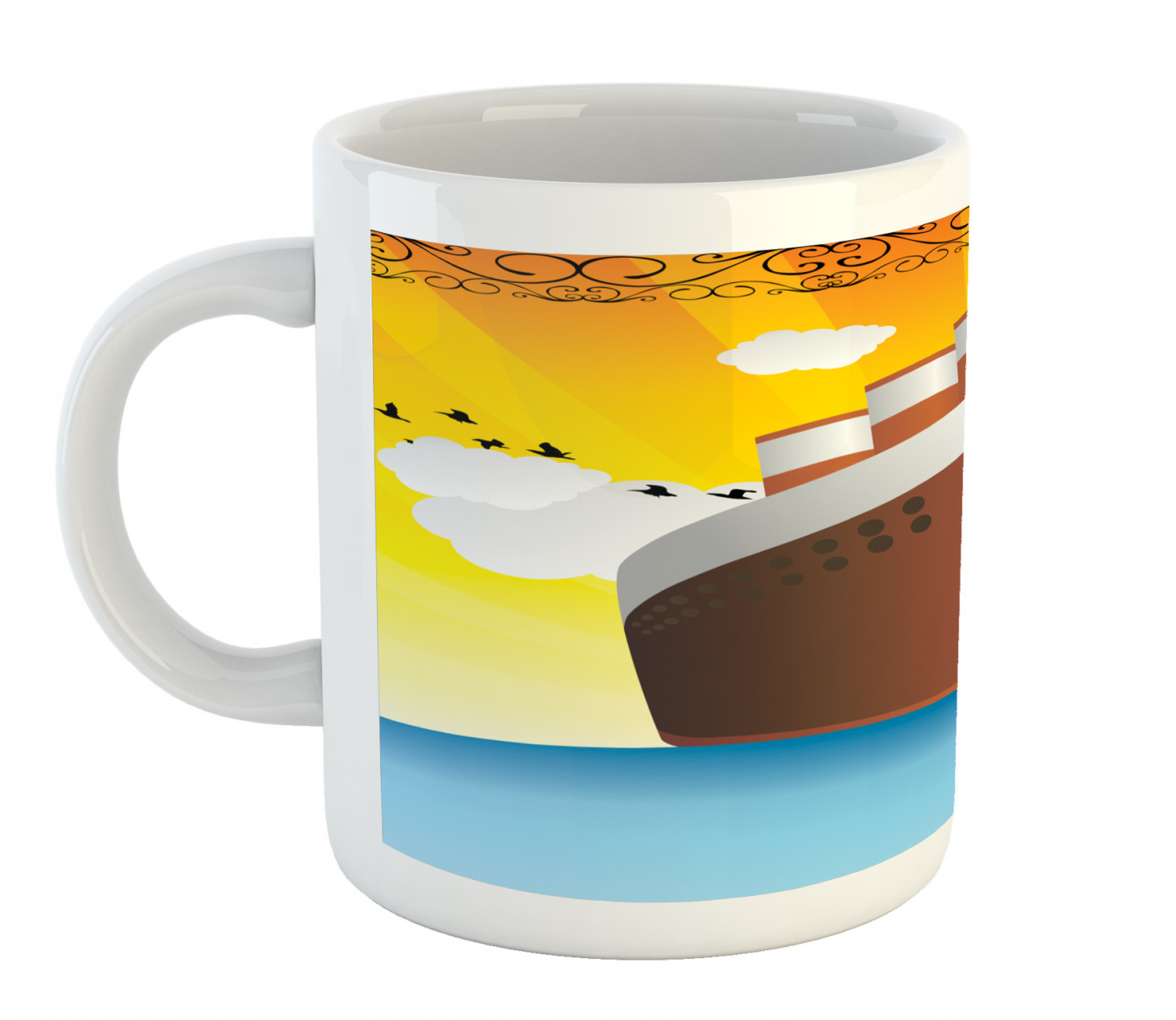 Ambesonne Vintage Arrangement Ceramic Coffee Mug Cup for Water Tea Drinks, 11 oz - Picture 11 of 240