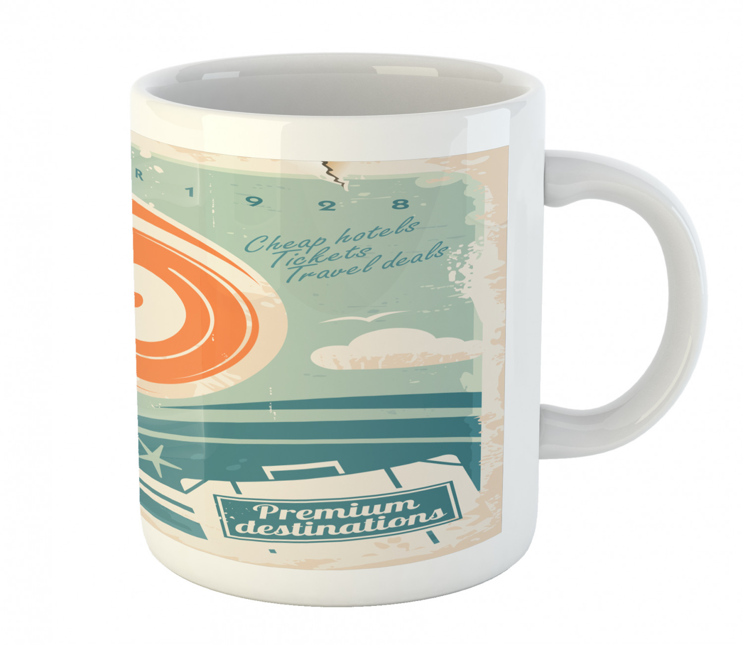 Ambesonne Vintage Arrangement Ceramic Coffee Mug Cup for Water Tea Drinks, 11 oz - Picture 150 of 240