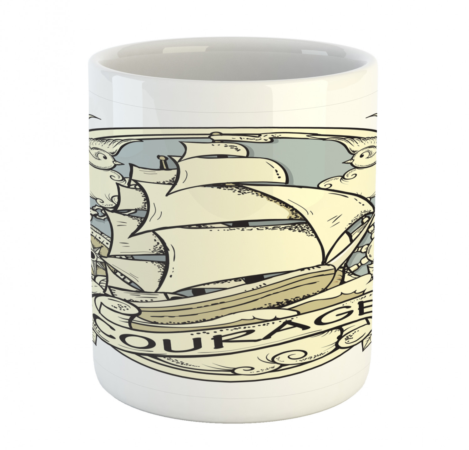 Ambesonne Vintage Arrangement Ceramic Coffee Mug Cup for Water Tea Drinks, 11 oz - Picture 189 of 240