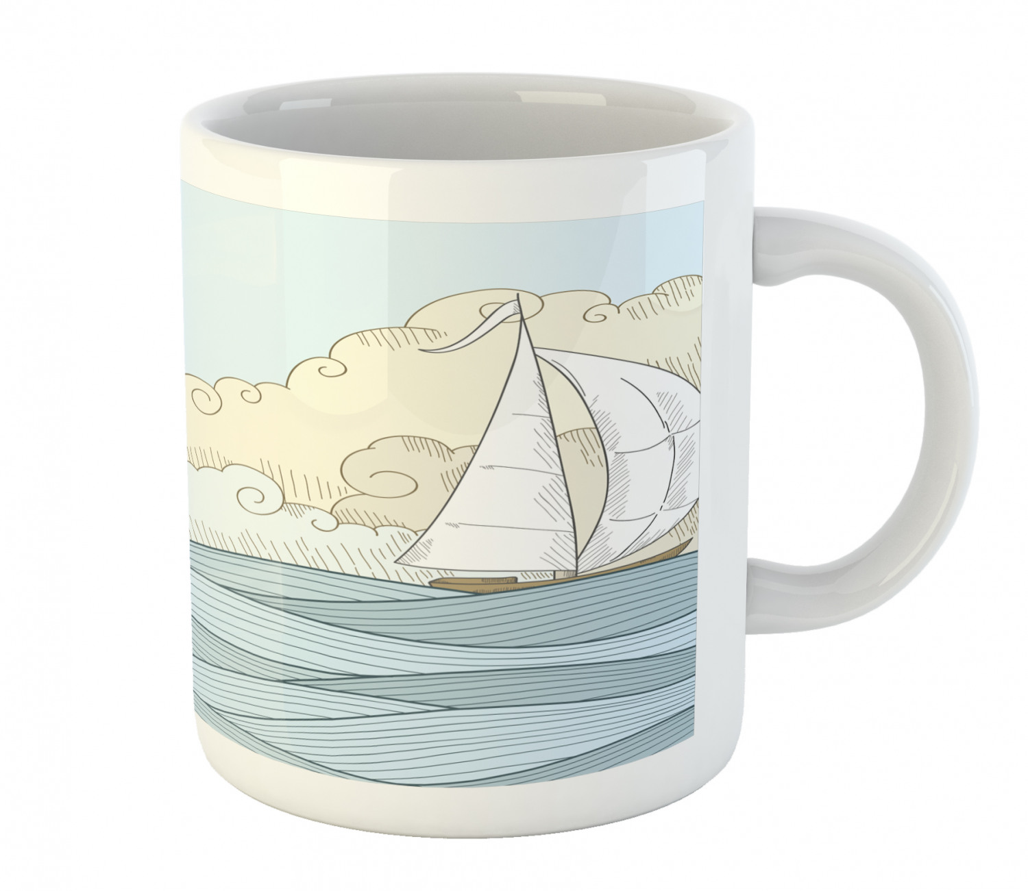 Ambesonne Vintage Arrangement Ceramic Coffee Mug Cup for Water Tea Drinks, 11 oz - Picture 42 of 240