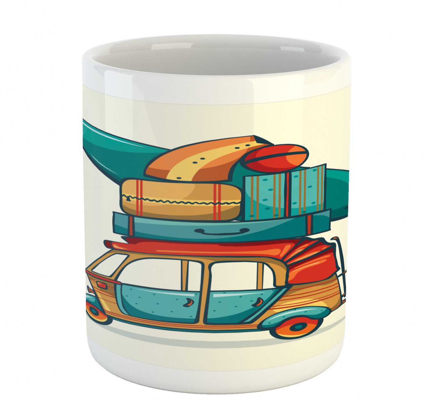 Ambesonne Vintage Arrangement Ceramic Coffee Mug Cup for Water Tea Drinks, 11 oz - Picture 161 of 240