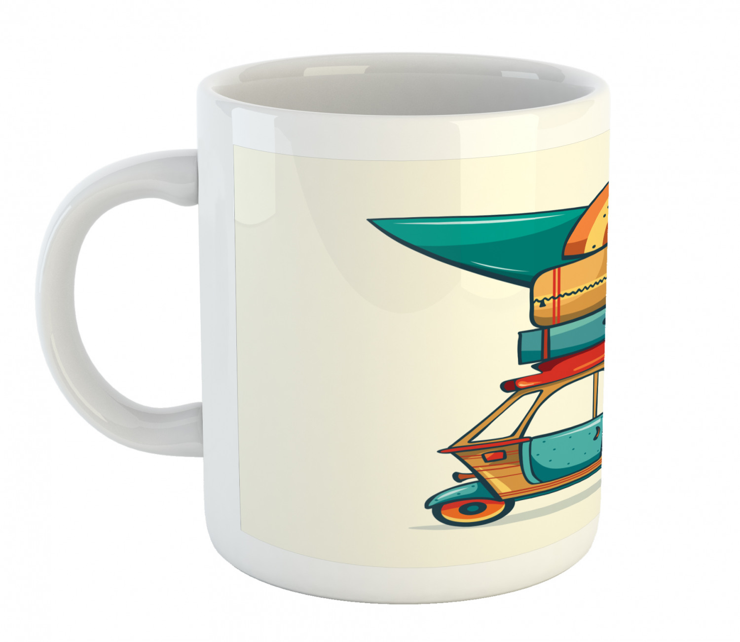 Ambesonne Vintage Arrangement Ceramic Coffee Mug Cup for Water Tea Drinks, 11 oz - Picture 163 of 240