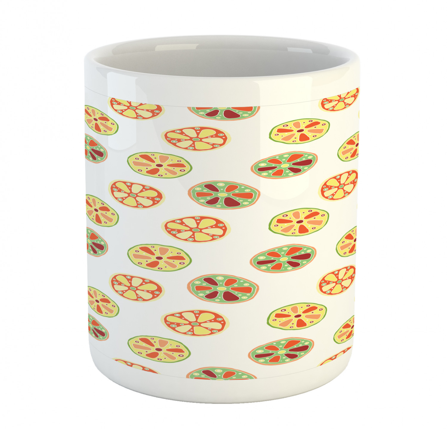 Ambesonne Lemons Pattern Ceramic Coffee Mug Cup for Water Tea Drinks, 11 oz - Picture 117 of 244