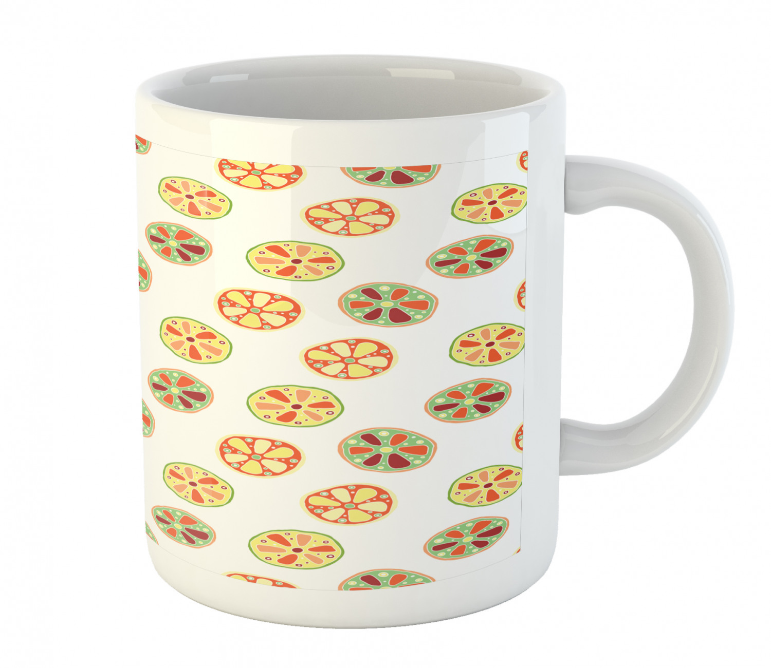 Ambesonne Lemons Pattern Ceramic Coffee Mug Cup for Water Tea Drinks, 11 oz - Picture 118 of 244