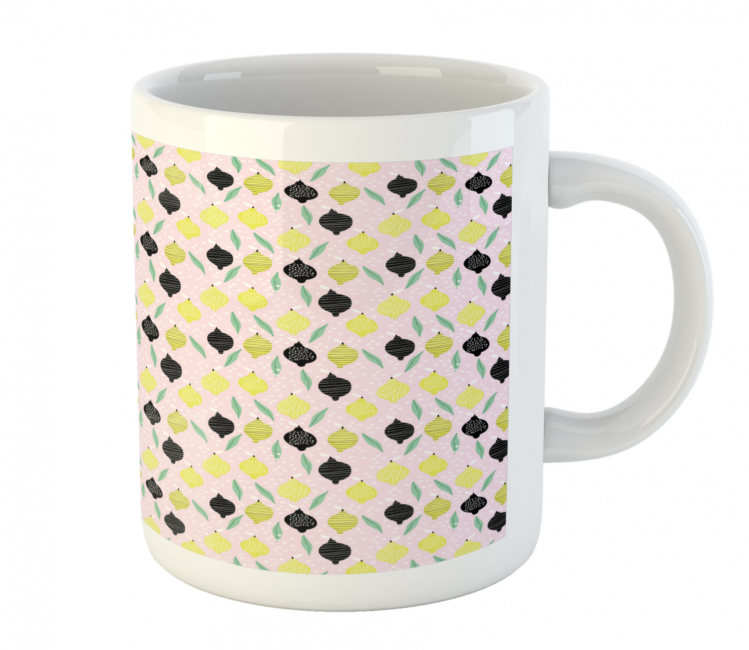Ambesonne Lemons Pattern Ceramic Coffee Mug Cup for Water Tea Drinks, 11 oz - Picture 82 of 244