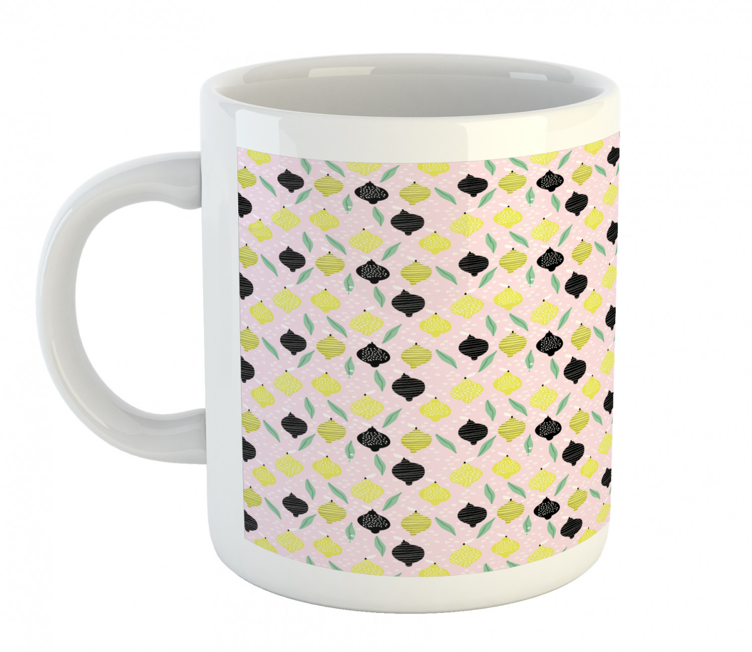 Ambesonne Lemons Pattern Ceramic Coffee Mug Cup for Water Tea Drinks, 11 oz - Picture 83 of 244