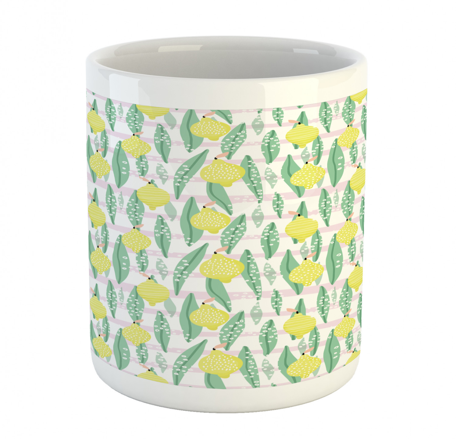 Ambesonne Lemons Pattern Ceramic Coffee Mug Cup for Water Tea Drinks, 11 oz - Picture 133 of 244