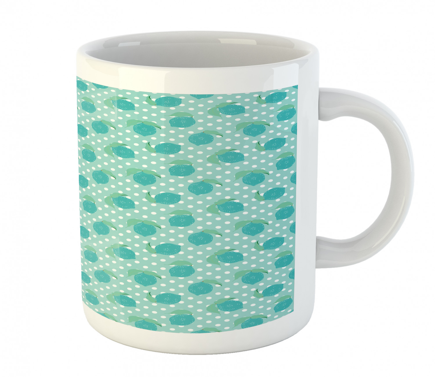 Ambesonne Lemons Pattern Ceramic Coffee Mug Cup for Water Tea Drinks, 11 oz - Picture 198 of 244