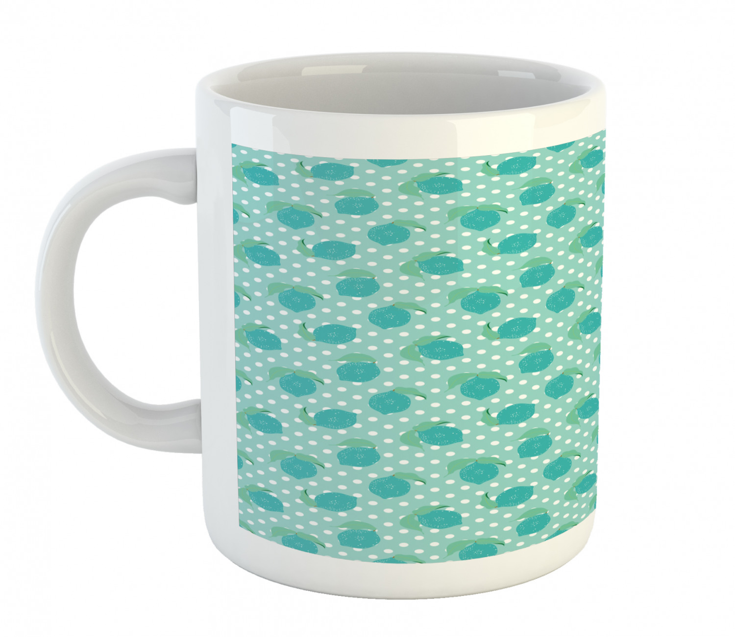Ambesonne Lemons Pattern Ceramic Coffee Mug Cup for Water Tea Drinks, 11 oz - Picture 199 of 244