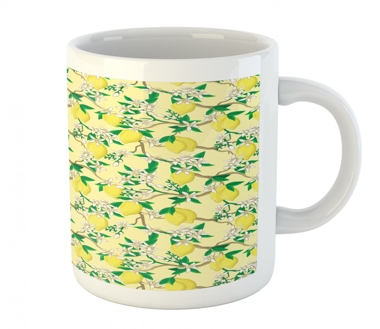 Ambesonne Lemons Pattern Ceramic Coffee Mug Cup for Water Tea Drinks, 11 oz - Picture 10 of 244