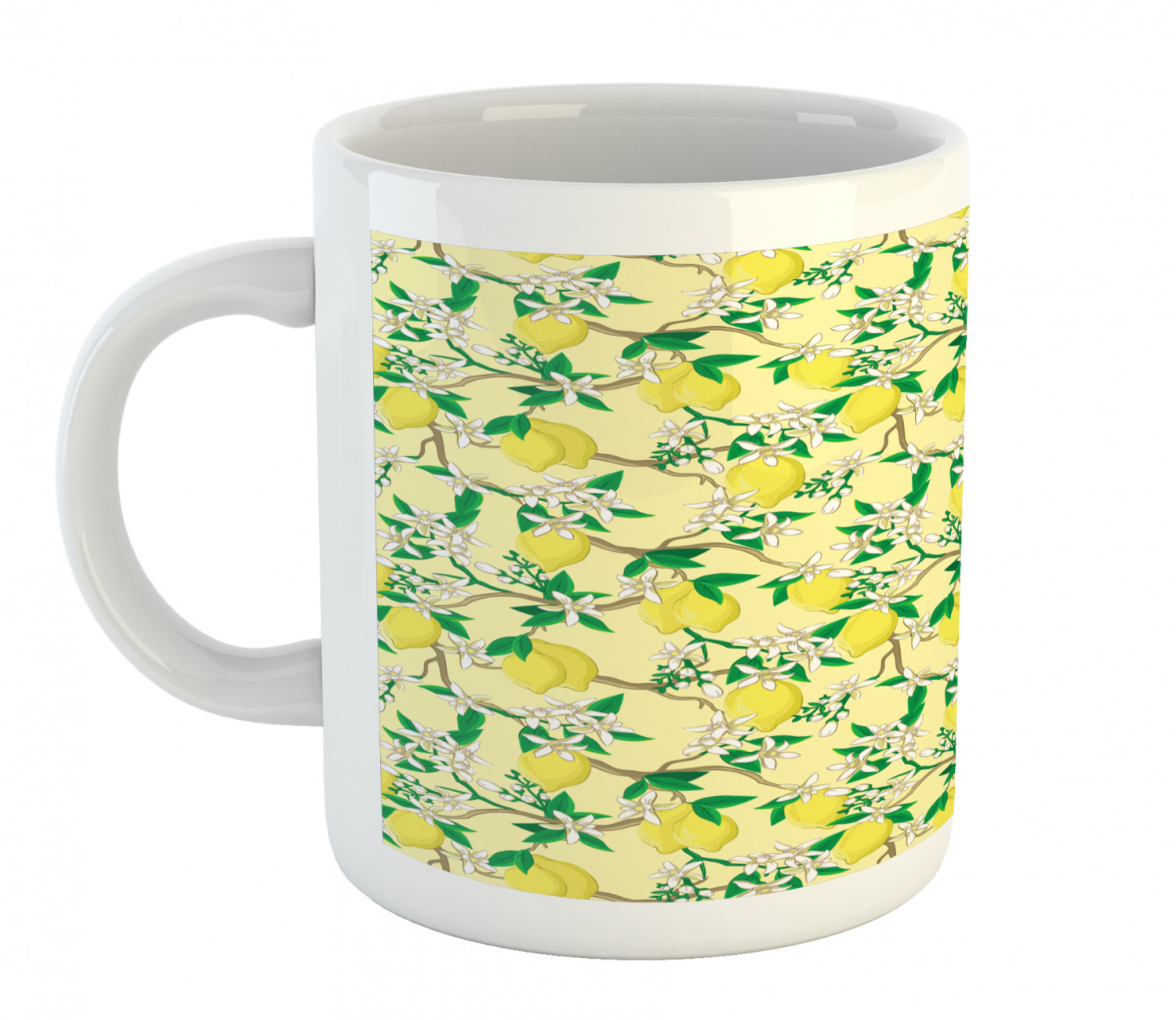 Ambesonne Lemons Pattern Ceramic Coffee Mug Cup for Water Tea Drinks, 11 oz - Picture 11 of 244