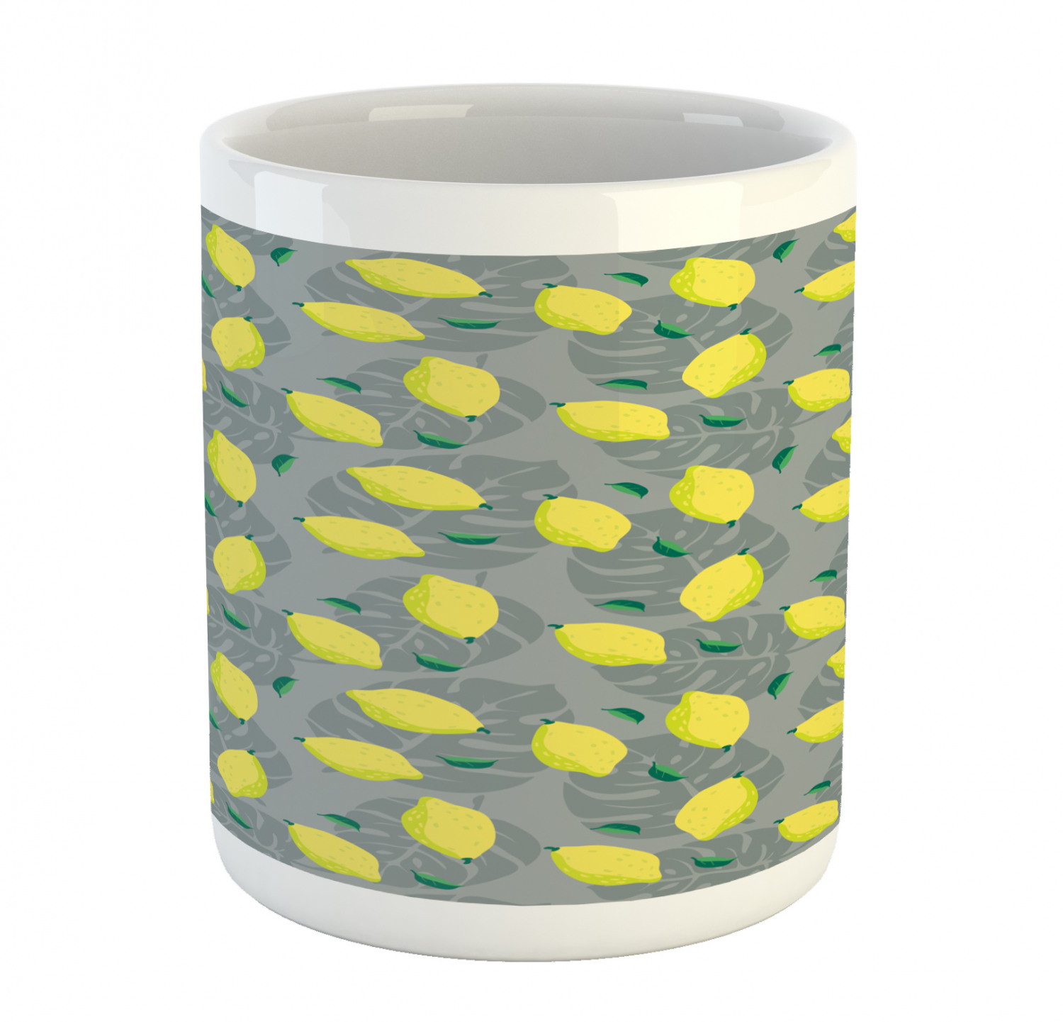 Ambesonne Lemons Pattern Ceramic Coffee Mug Cup for Water Tea Drinks, 11 oz - Picture 149 of 244