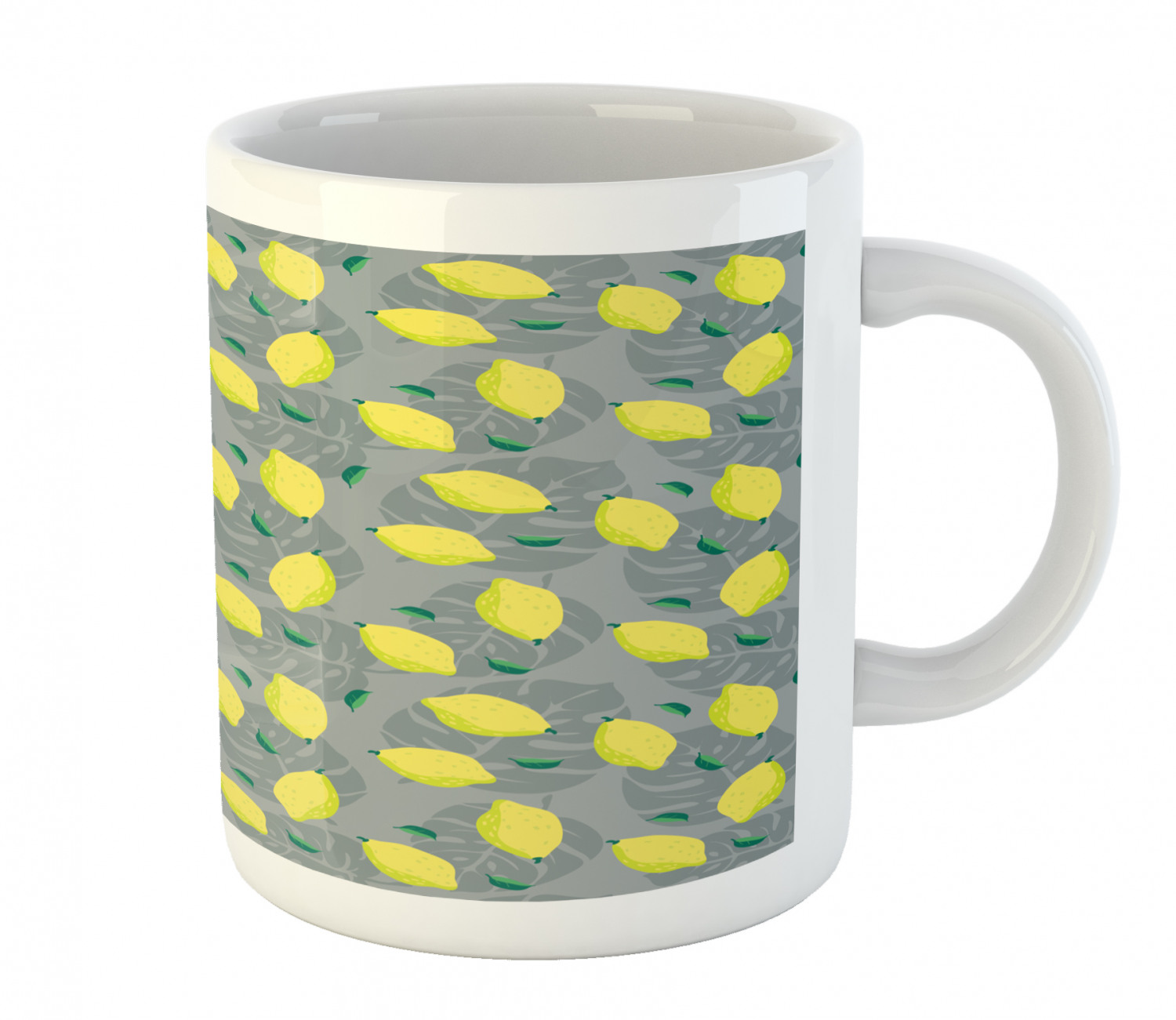Ambesonne Lemons Pattern Ceramic Coffee Mug Cup for Water Tea Drinks, 11 oz - Picture 150 of 244