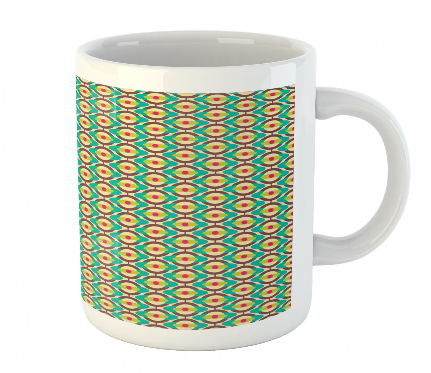 Ambesonne Vintage Arrangement Ceramic Coffee Mug Cup for Water Tea Drinks, 11 oz - Picture 70 of 240