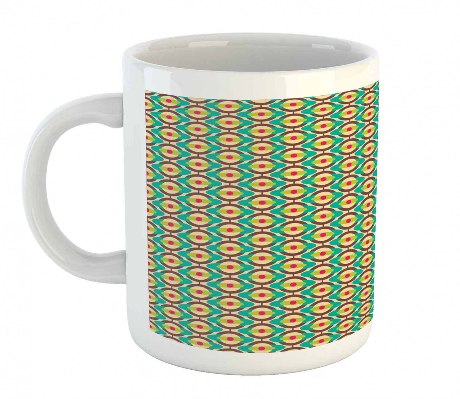 Ambesonne Vintage Arrangement Ceramic Coffee Mug Cup for Water Tea Drinks, 11 oz - Picture 71 of 240