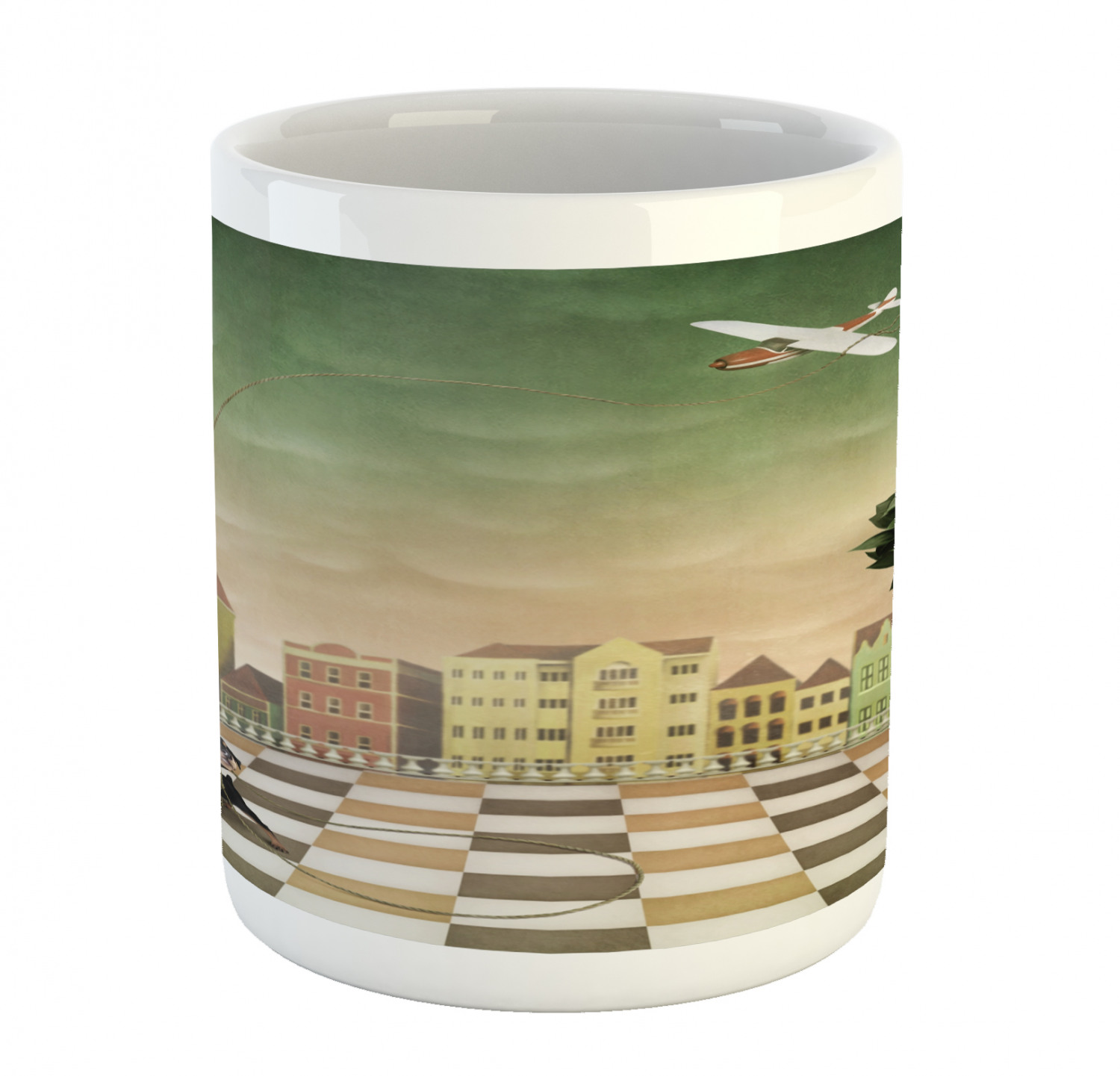 Ambesonne Ceramic Container 11 oz for Extra Hot Cold Beverages Coffee Drink Cup - Picture 161 of 244
