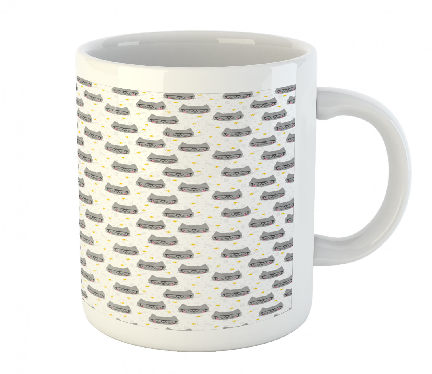 Ambesonne Cat Funny Ceramic Coffee Mug Cup for Water Tea Drinks, 11 oz - Picture 134 of 244