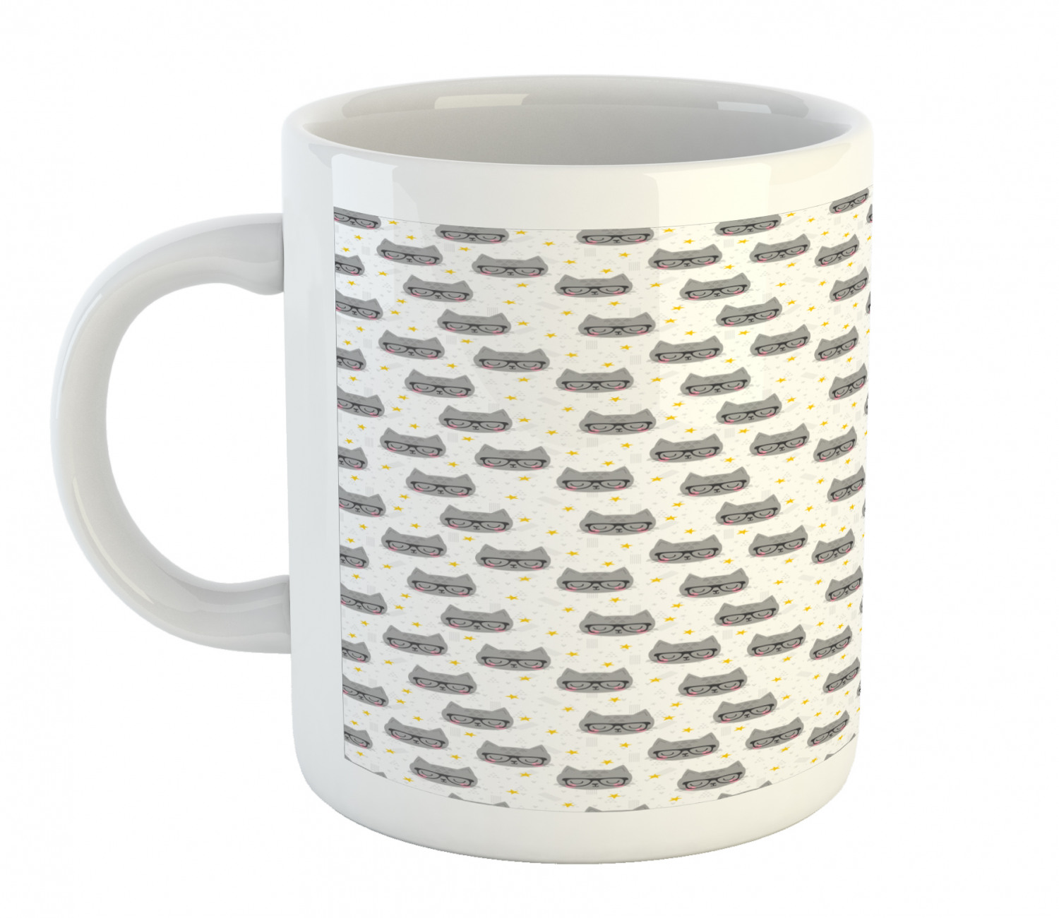 Ambesonne Cat Funny Ceramic Coffee Mug Cup for Water Tea Drinks, 11 oz - Picture 135 of 244