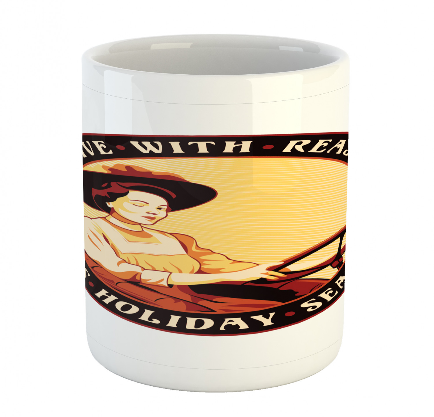 Ambesonne Vintage Arrangement Ceramic Coffee Mug Cup for Water Tea Drinks, 11 oz - Picture 49 of 240