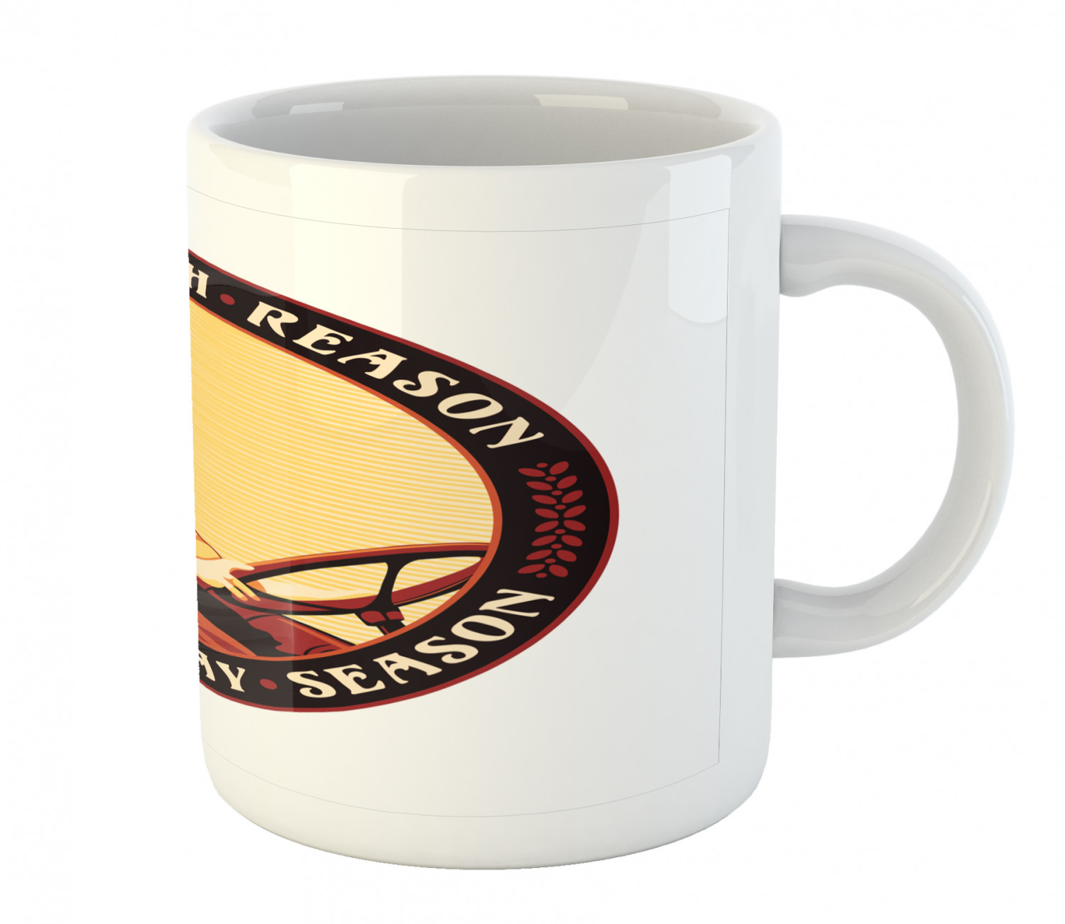 Ambesonne Vintage Arrangement Ceramic Coffee Mug Cup for Water Tea Drinks, 11 oz - Picture 50 of 240