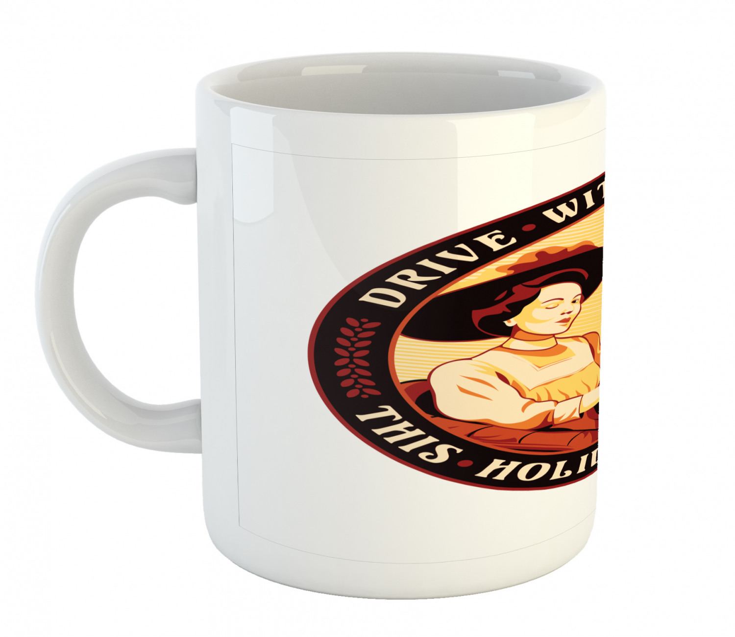 Ambesonne Vintage Arrangement Ceramic Coffee Mug Cup for Water Tea Drinks, 11 oz - Picture 51 of 240