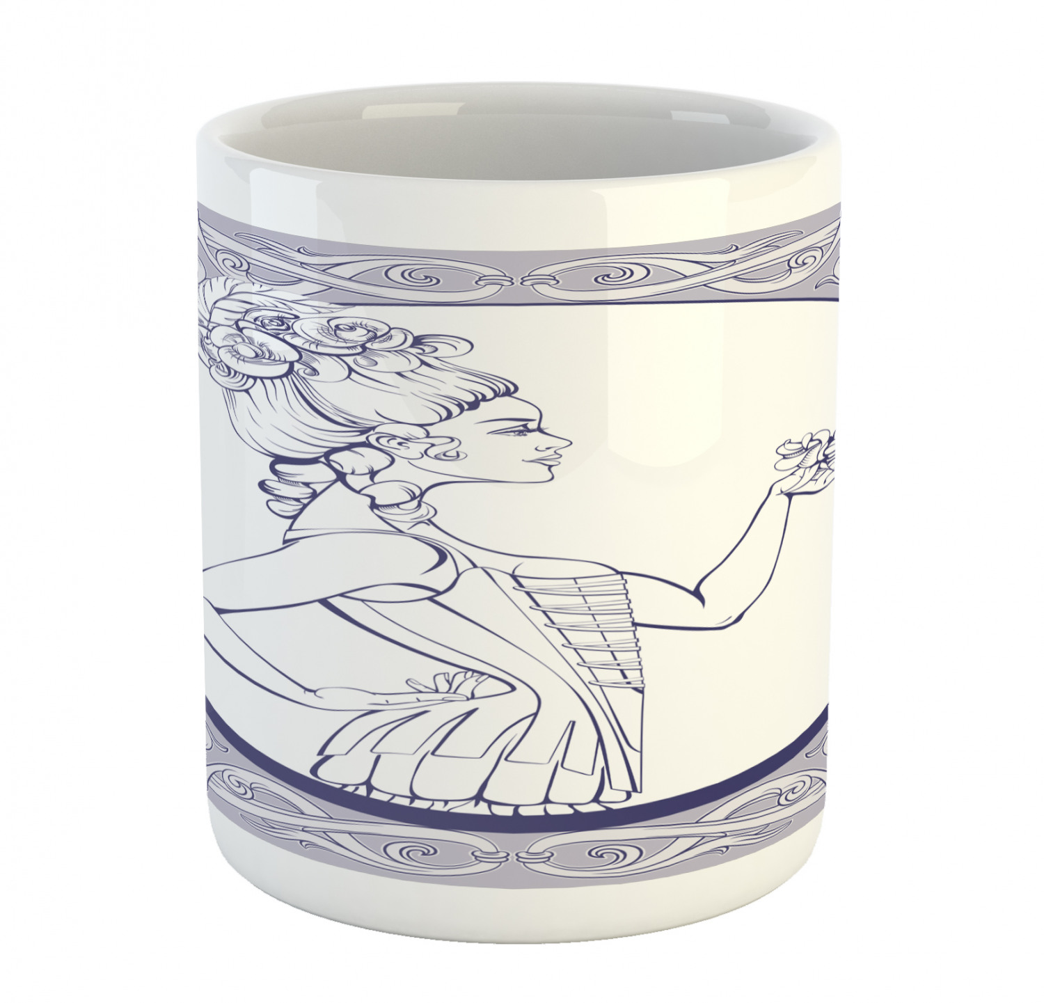 Ambesonne Vintage Arrangement Ceramic Coffee Mug Cup for Water Tea Drinks, 11 oz - Picture 165 of 240