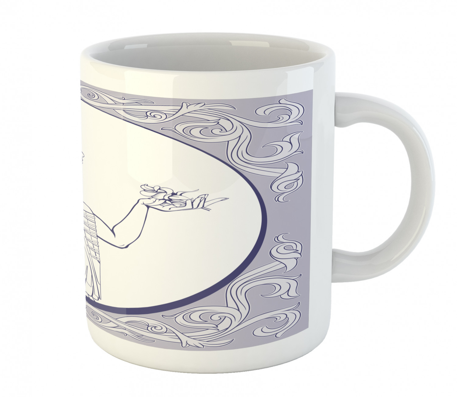 Ambesonne Vintage Arrangement Ceramic Coffee Mug Cup for Water Tea Drinks, 11 oz - Picture 166 of 240