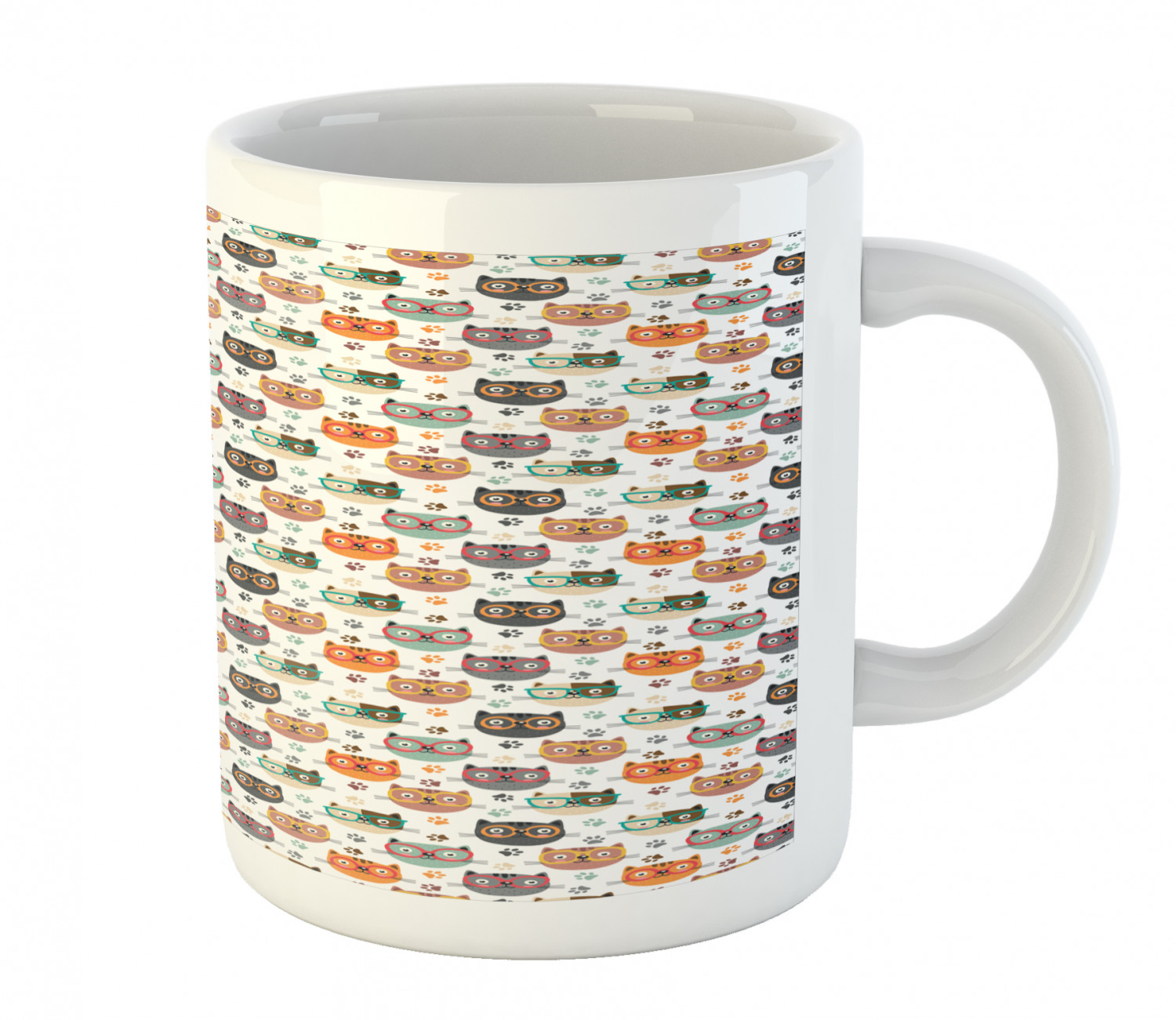 Ambesonne Cat Funny Ceramic Coffee Mug Cup for Water Tea Drinks, 11 oz - Picture 162 of 244