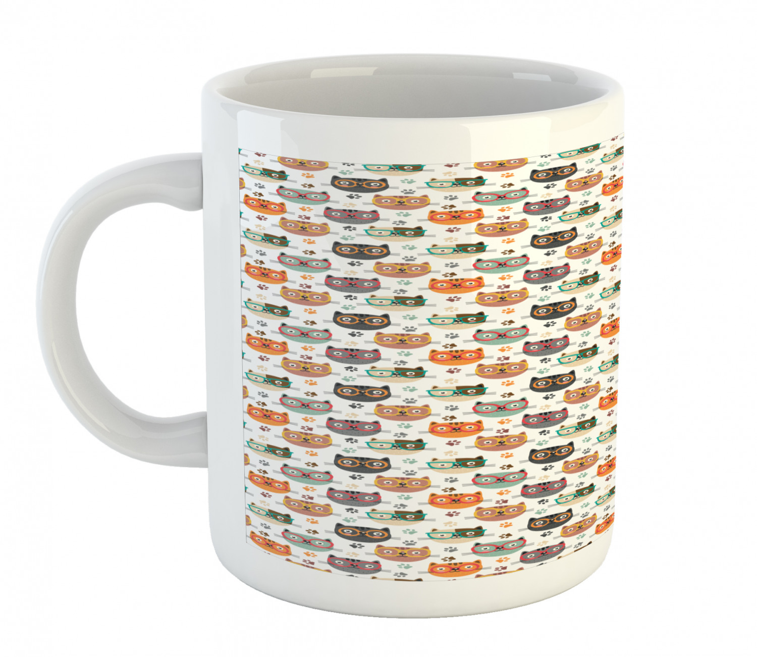 Ambesonne Cat Funny Ceramic Coffee Mug Cup for Water Tea Drinks, 11 oz - Picture 163 of 244