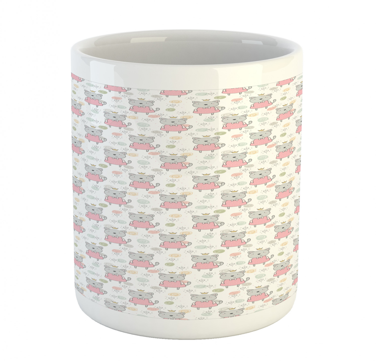 Ambesonne Cat Funny Ceramic Coffee Mug Cup for Water Tea Drinks, 11 oz - Picture 201 of 244