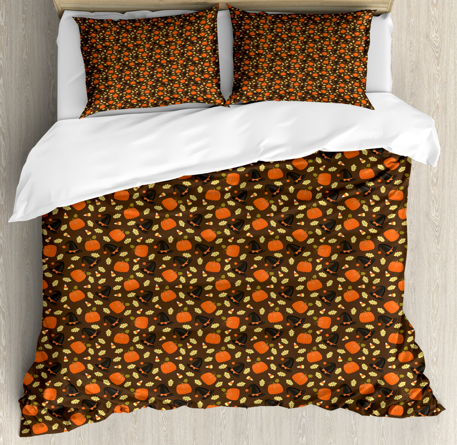 Herbst Bettwäsche Set Kürbis Saison Artwork