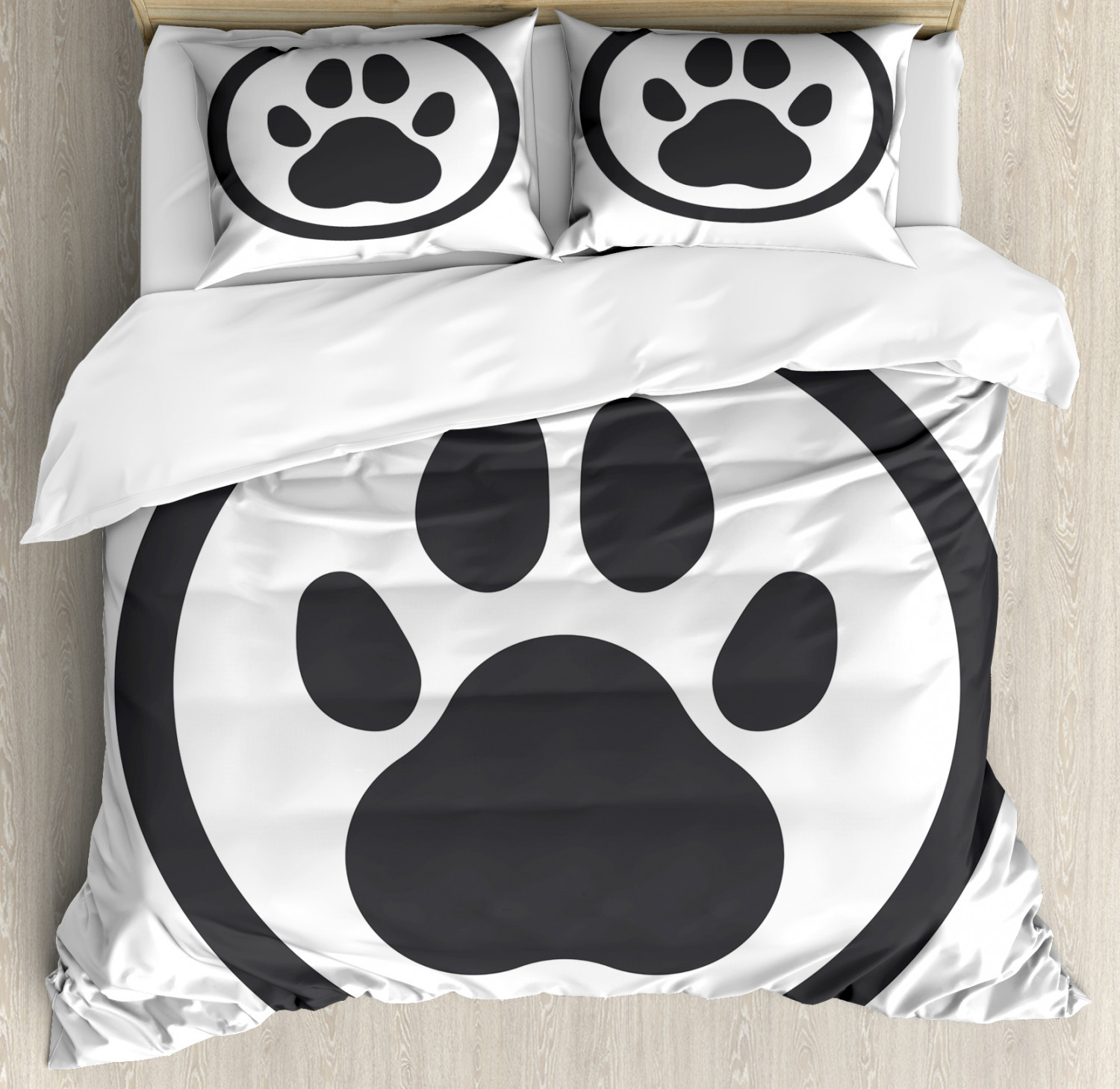 Hundepfoten Bettwäsche Set Logo eines Pet Fuß