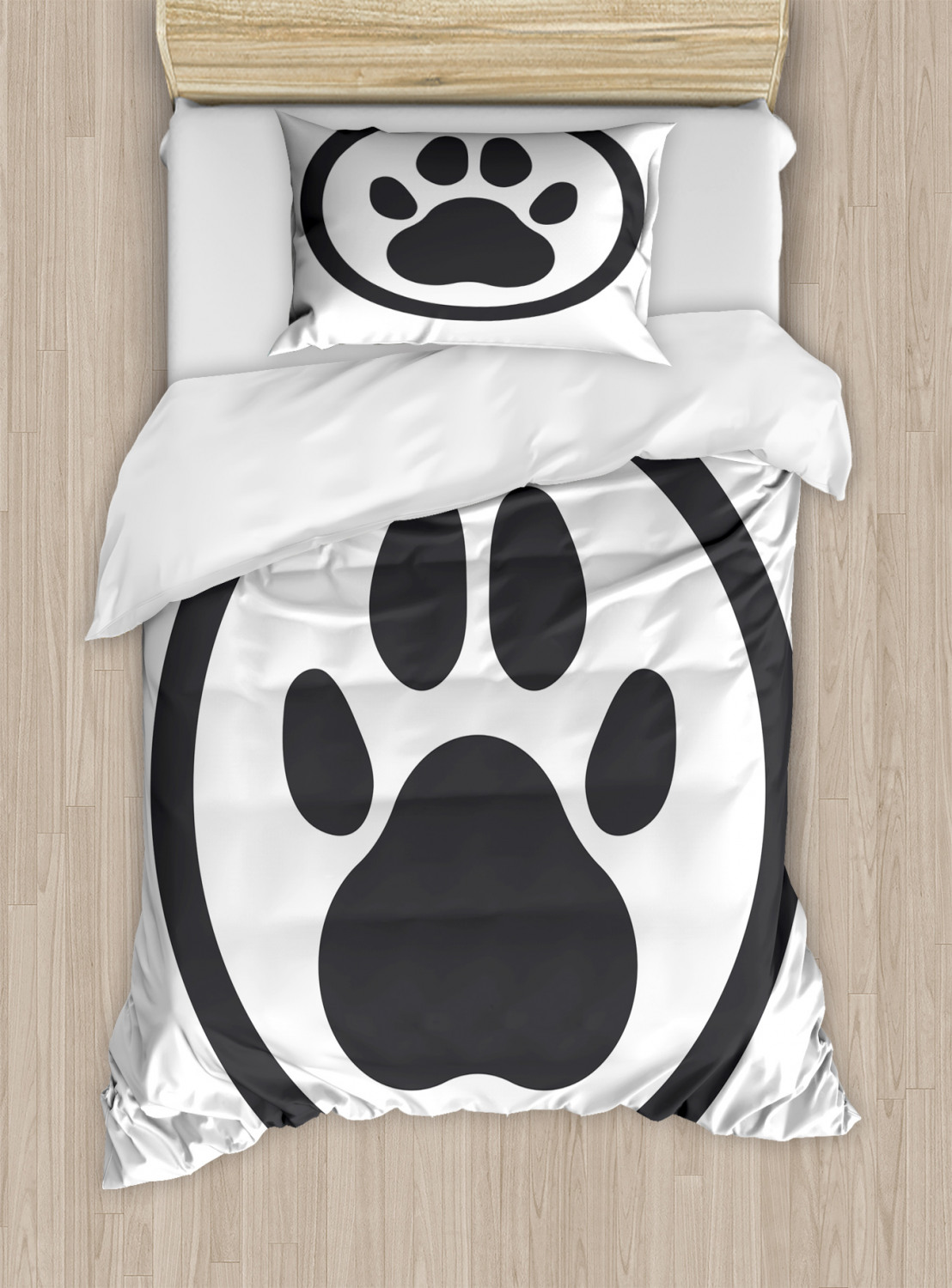 Hundepfoten Bettwäsche Set Logo eines Pet Fuß