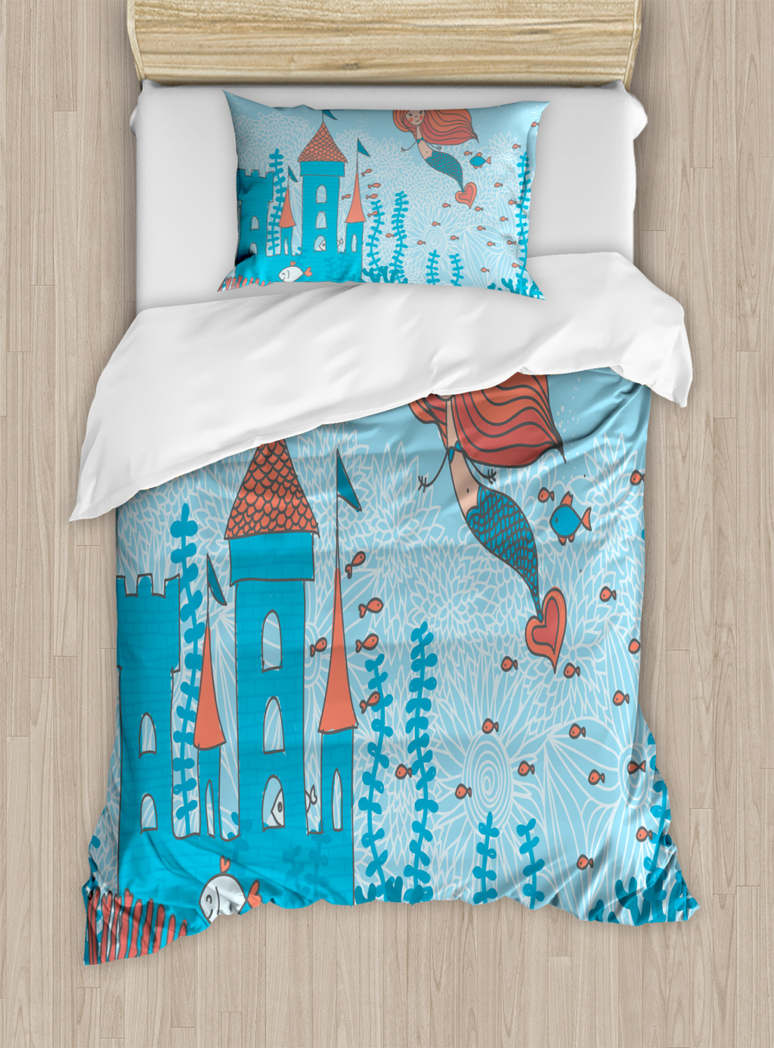 Nautical World Duvet Cover Set Twin Queen King Sizes with Pillow Shams