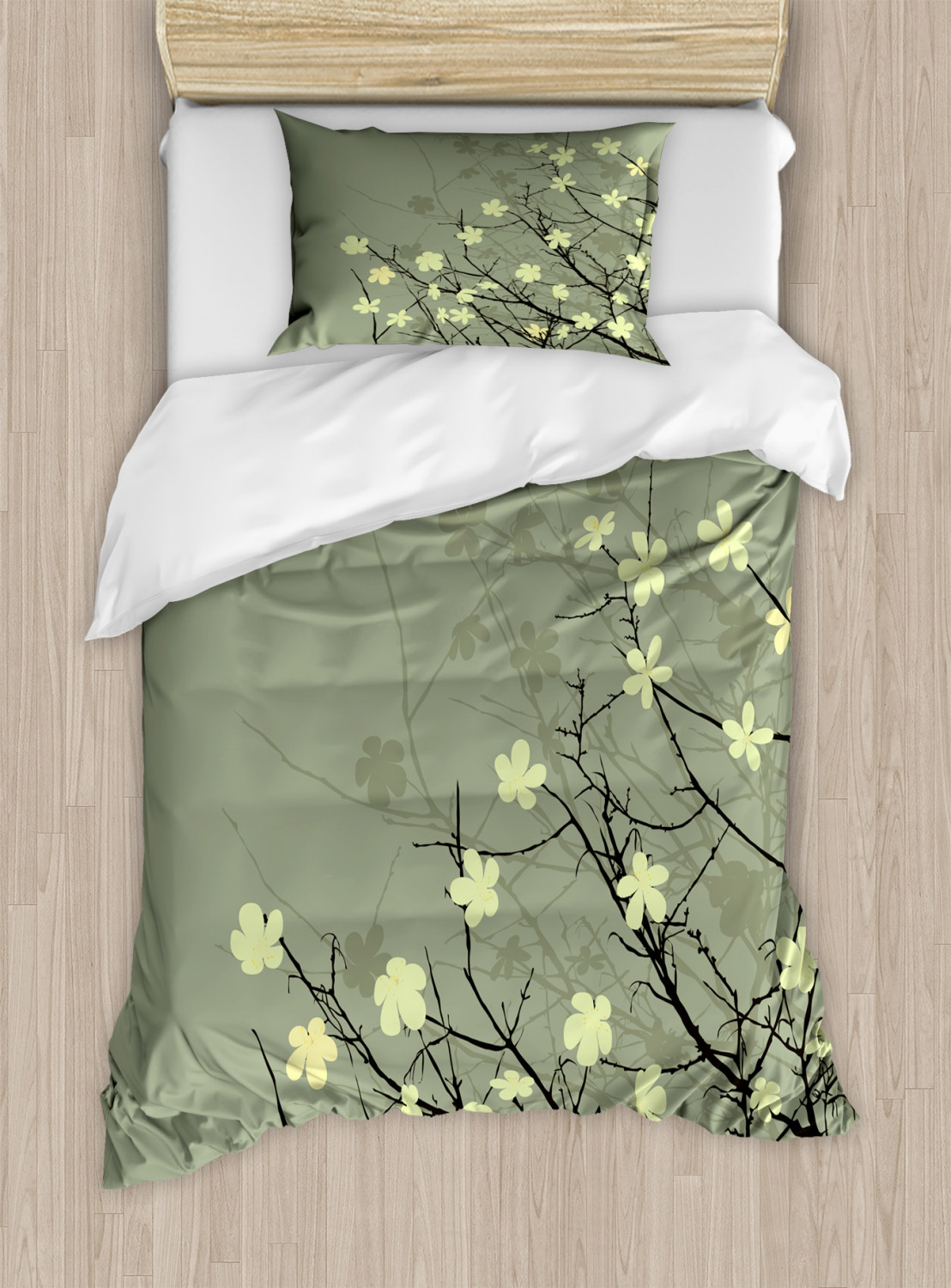 Oriental Japanese Duvet Cover Set Twin Queen King Sizes with Pillow