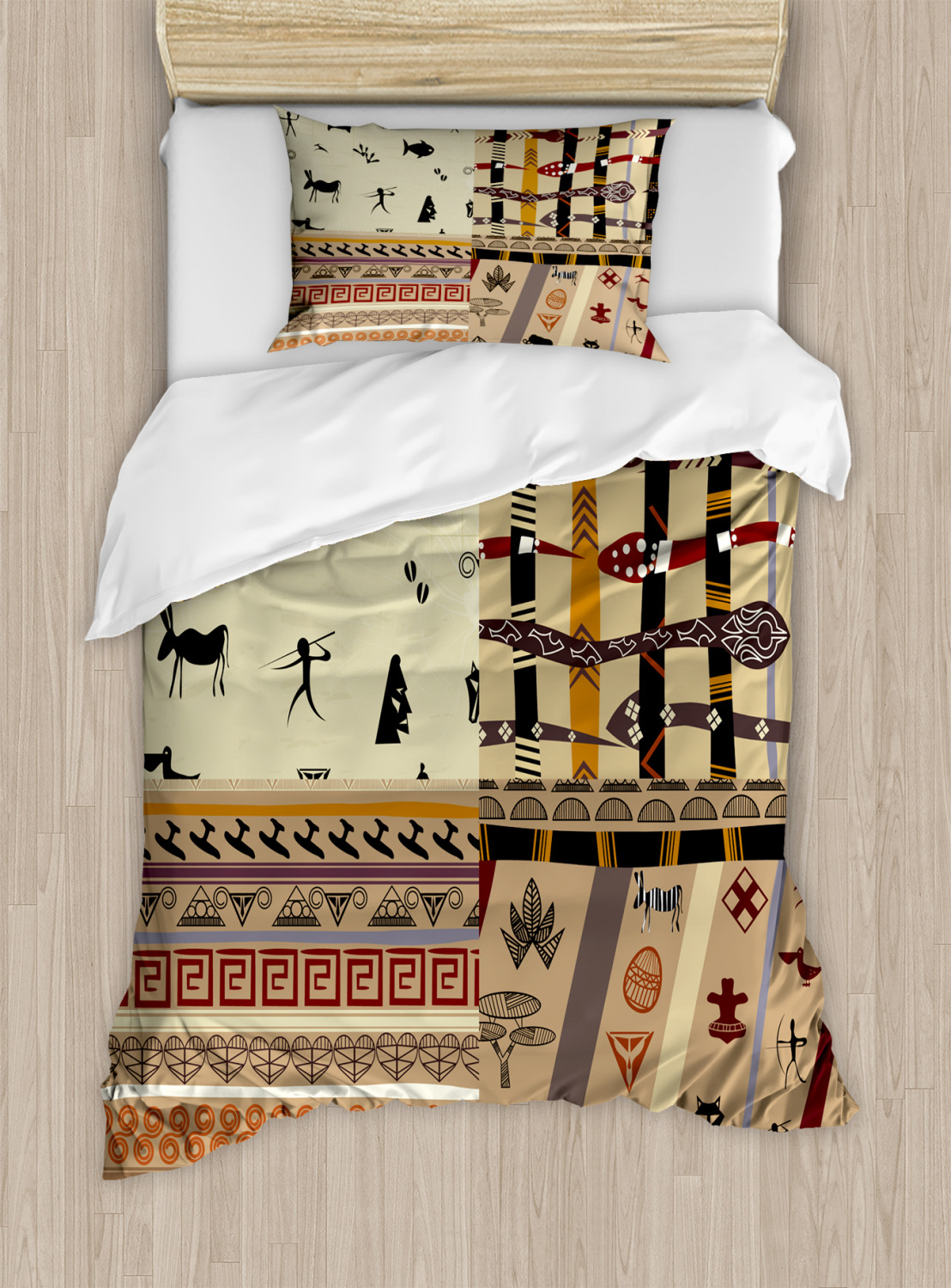 African Tribal Duvet Cover Set Twin Queen King Sizes with Pillow Shams