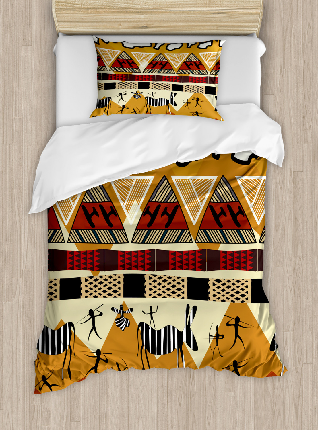 African Tribal Duvet Cover Set Twin Queen King Sizes with Pillow Shams