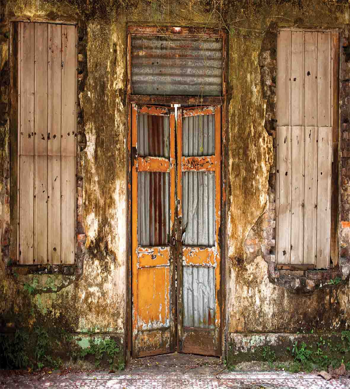 Wood door in rust фото 106