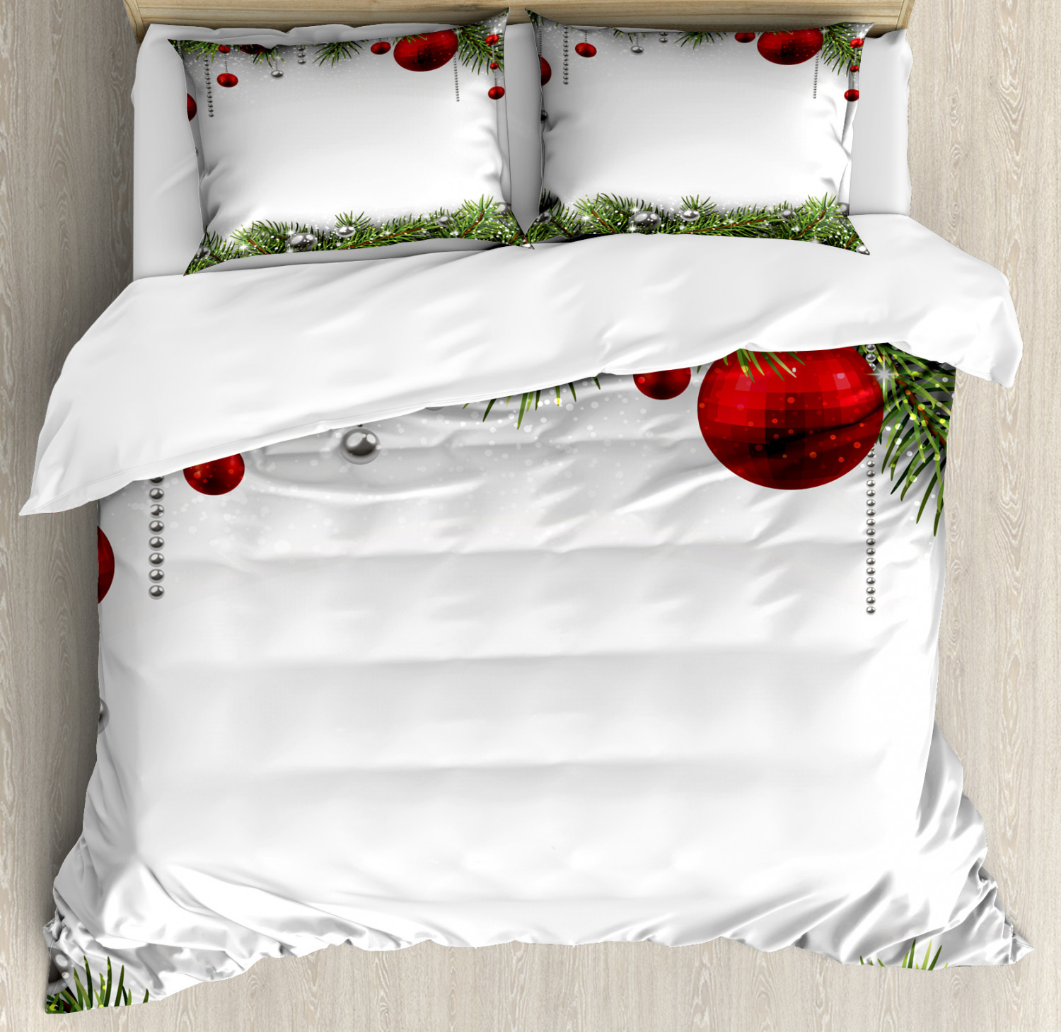 Festive Holiday Duvet Cover Set Twin Queen King Sizes with Pillow Shams
