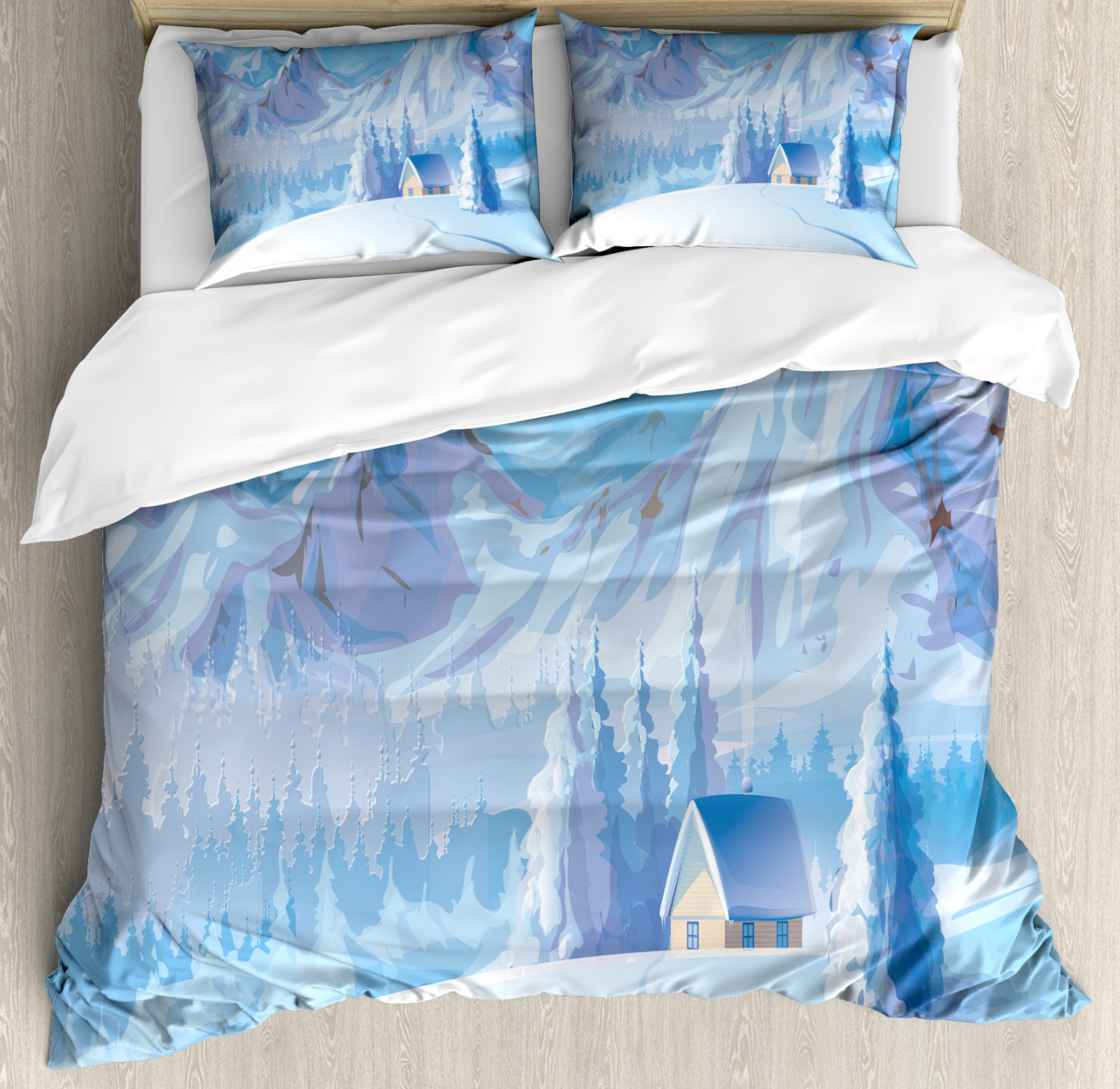 Classic Fabric Duvet Cover Set Twin Queen King Sizes with Pillow Shams - Picture 85 of 90