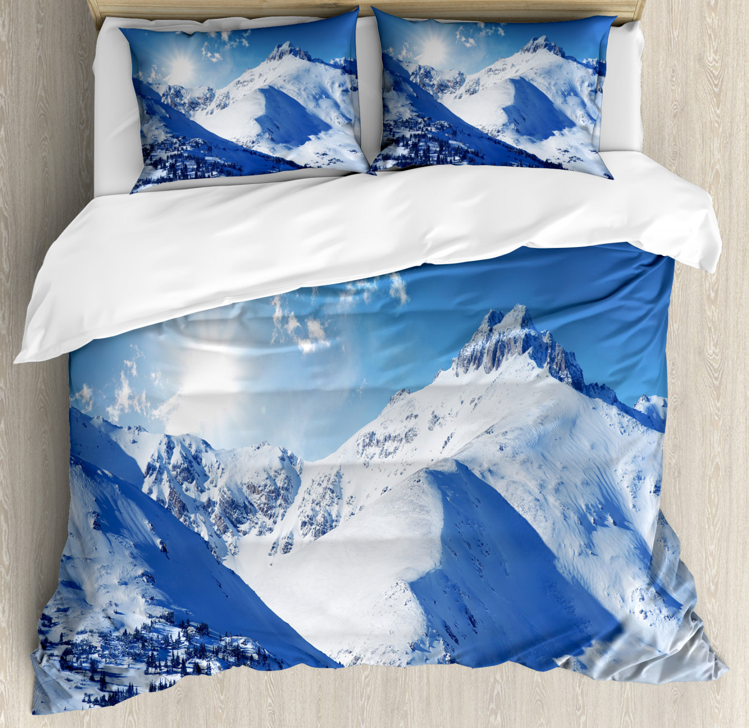 Classic Fabric Duvet Cover Set Twin Queen King Sizes with Pillow Shams - Picture 49 of 90